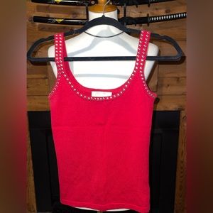 MICHAEL KORS Knit Studded Tank Top EUC